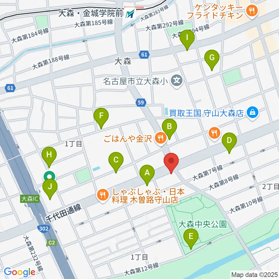 ドクターミュージック周辺の駐車場・コインパーキング一覧地図