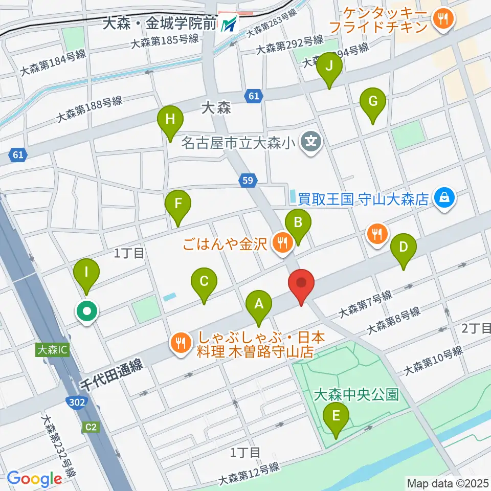 ドクターミュージック周辺の駐車場・コインパーキング一覧地図