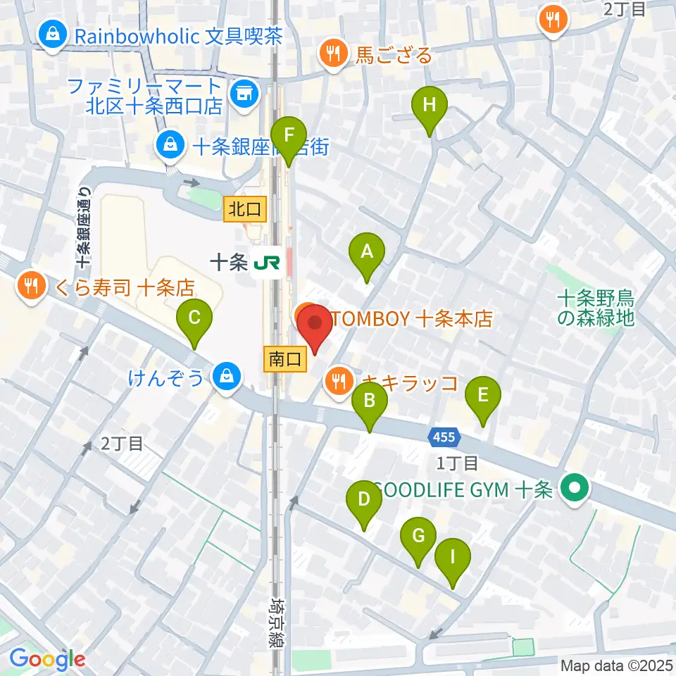 中国屋楽器店周辺の駐車場・コインパーキング一覧地図