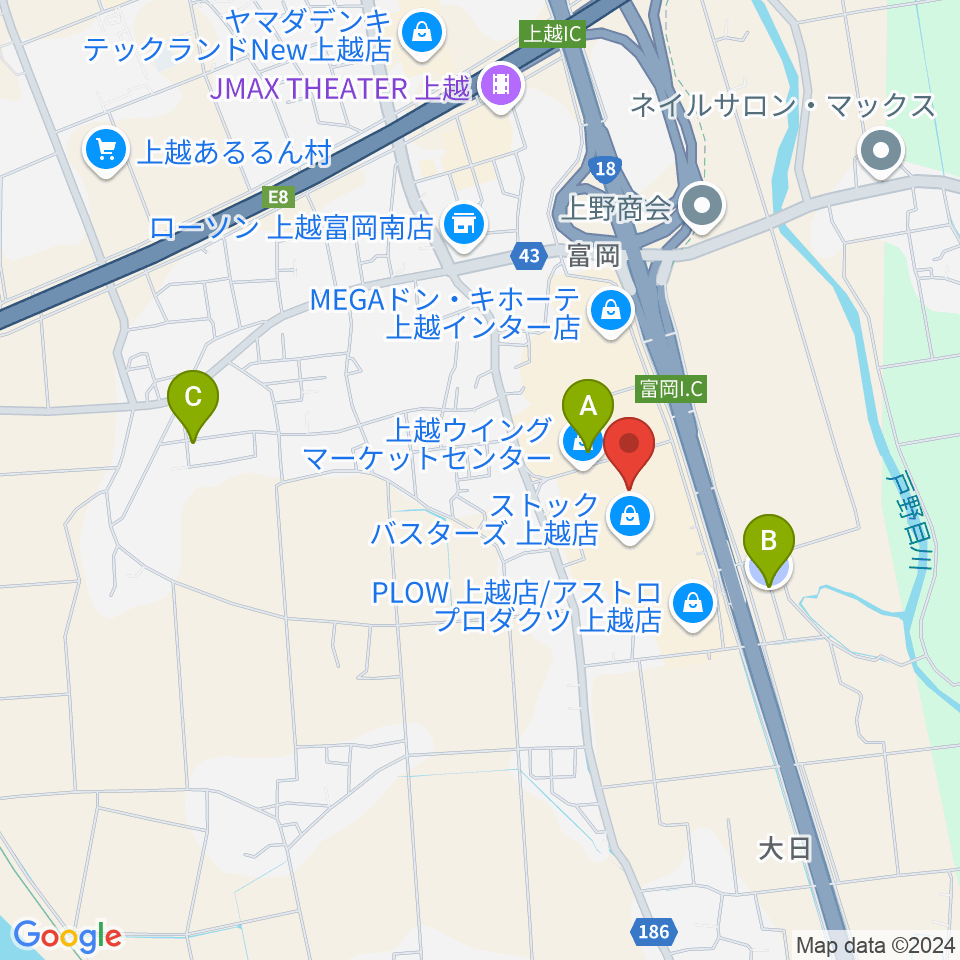 二葉楽器周辺の駐車場・コインパーキング一覧地図