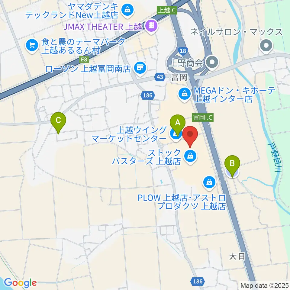 二葉楽器周辺の駐車場・コインパーキング一覧地図