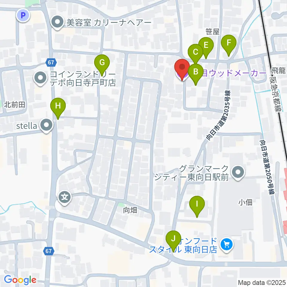 柾目ウッドメーカー周辺の駐車場・コインパーキング一覧地図