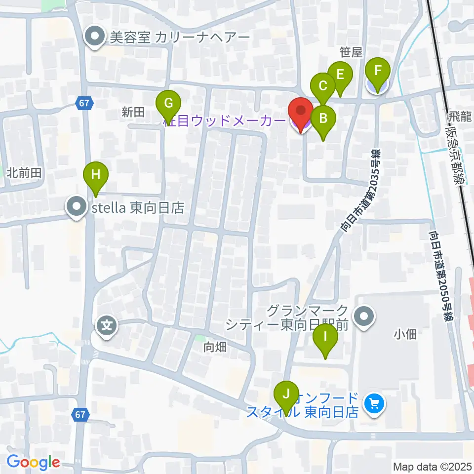 柾目ウッドメーカー周辺の駐車場・コインパーキング一覧地図