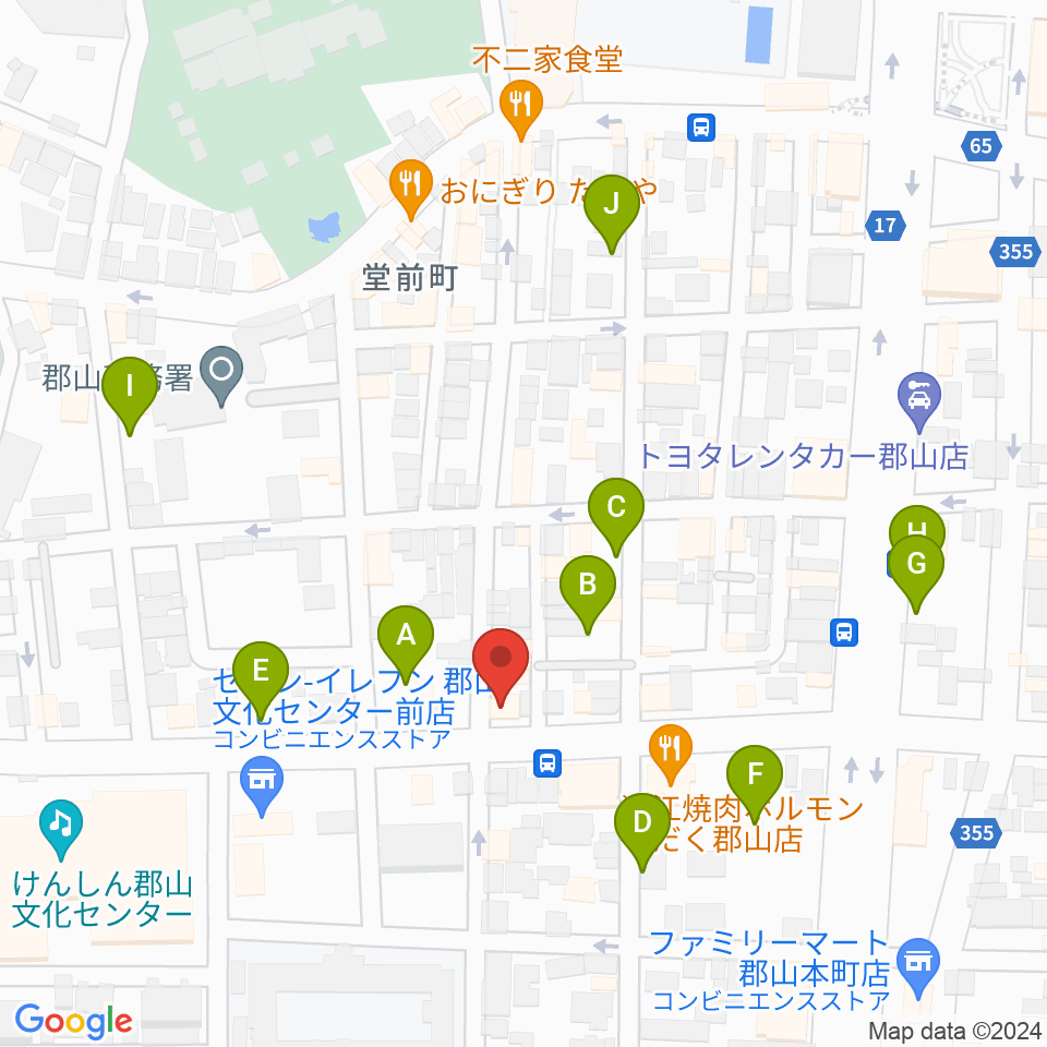 NOA楽器周辺の駐車場・コインパーキング一覧地図