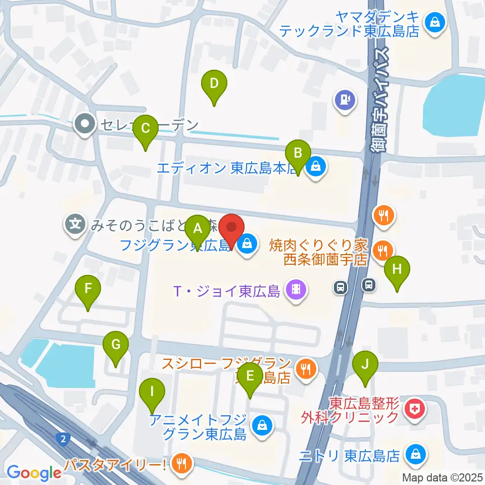 キハラ楽器西条店ときめきセンター周辺の駐車場・コインパーキング一覧地図