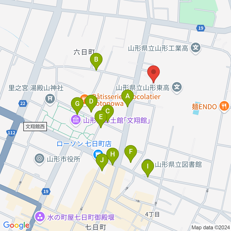 ミュージックロフト ピアノ教室周辺の駐車場・コインパーキング一覧地図