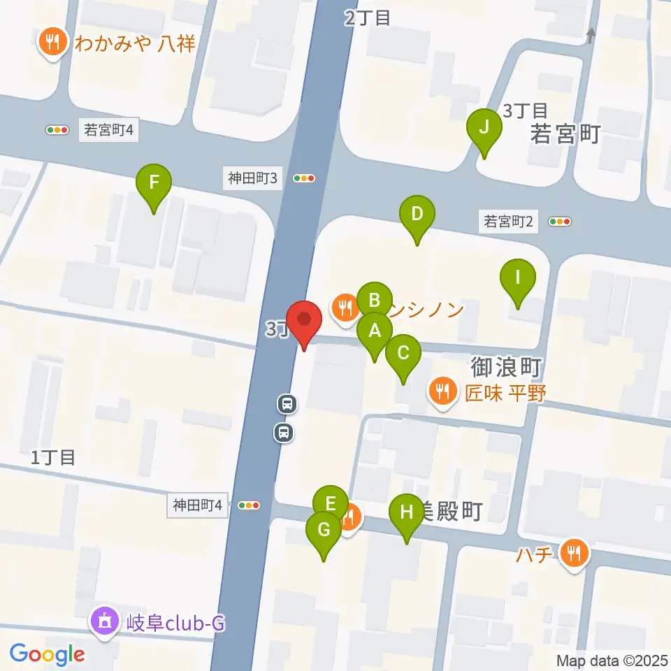オワリヤ楽器周辺の駐車場・コインパーキング一覧地図