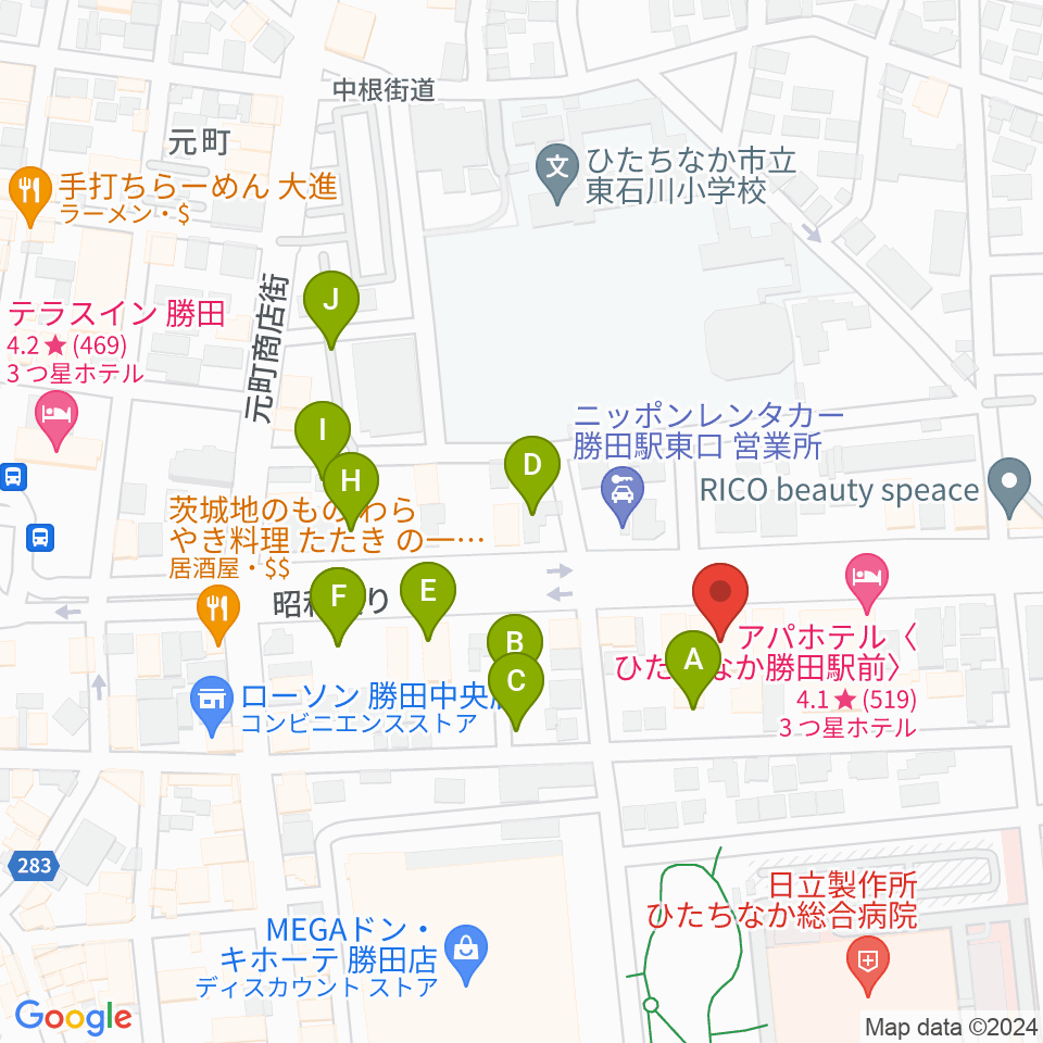 関山楽器 SEKIYAMA周辺の駐車場・コインパーキング一覧地図