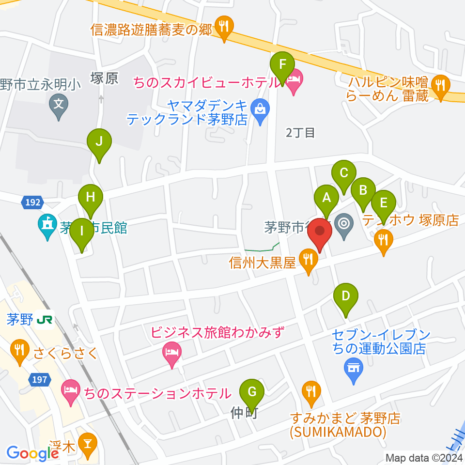シマダヤ楽器店周辺の駐車場・コインパーキング一覧地図
