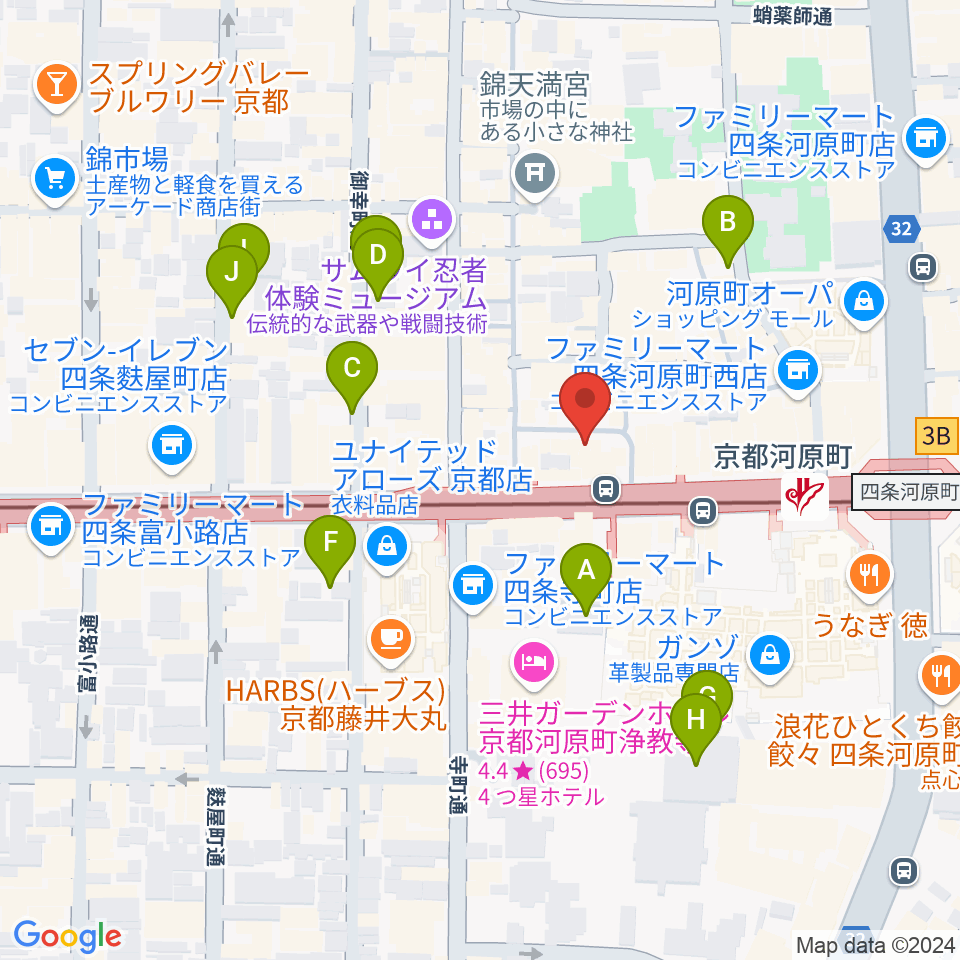 穴沢楽器店周辺の駐車場・コインパーキング一覧地図