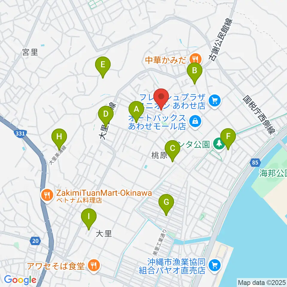 新崎太鼓三味線店周辺の駐車場・コインパーキング一覧地図