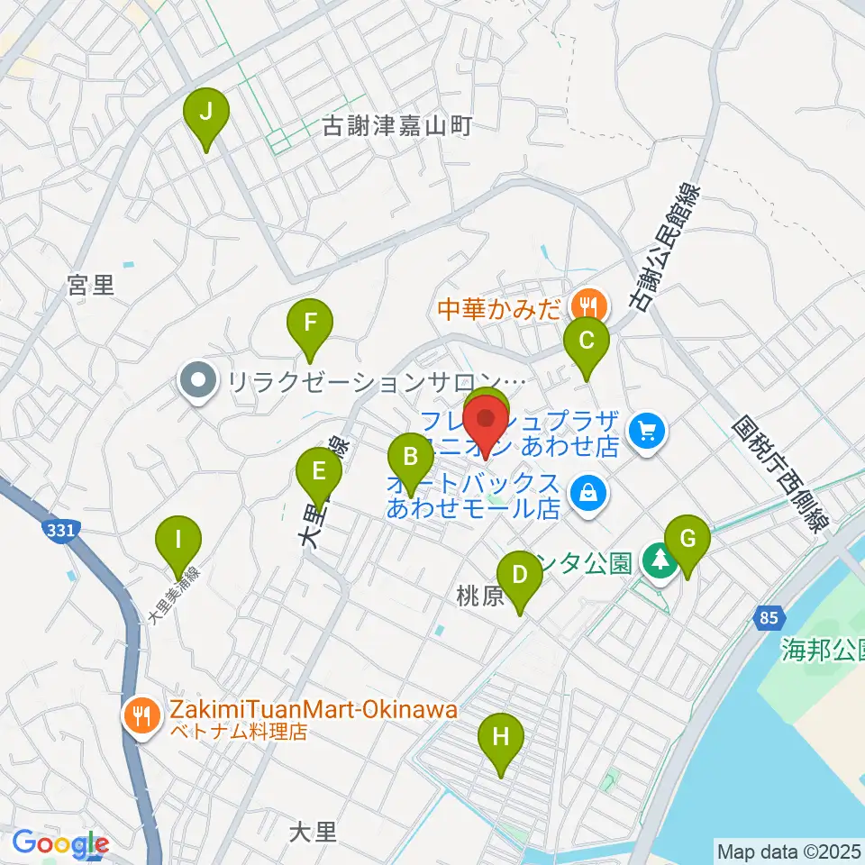 新崎太鼓三味線店周辺の駐車場・コインパーキング一覧地図