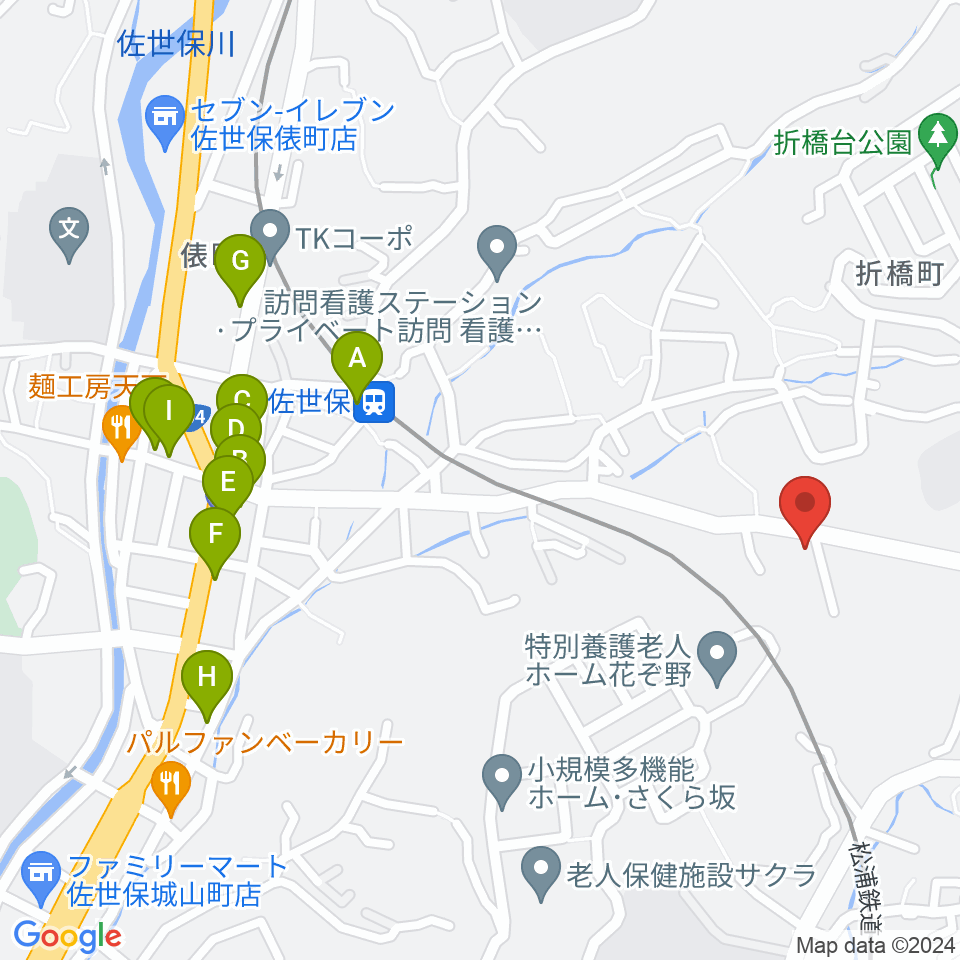 アルス楽器 佐世保店周辺の駐車場・コインパーキング一覧地図