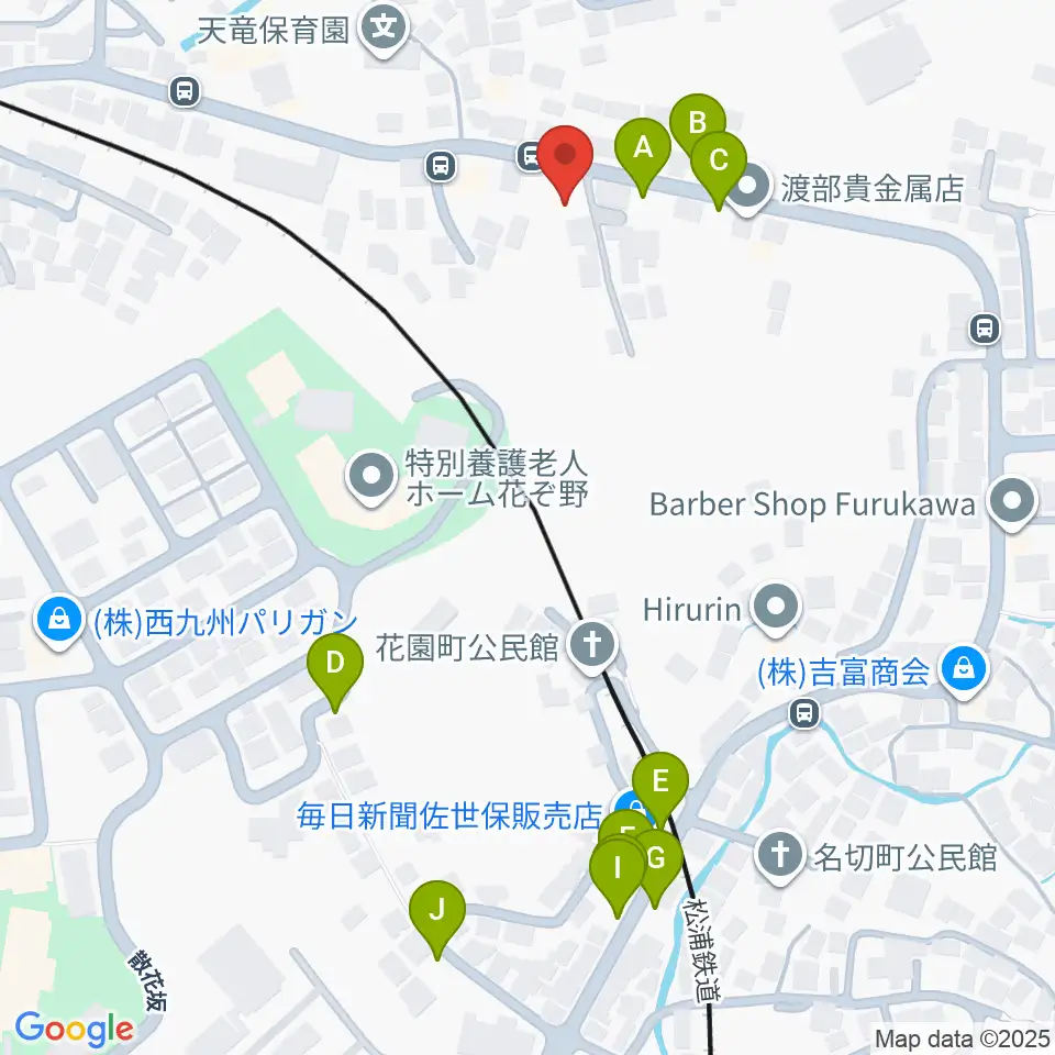 アルス楽器 佐世保店周辺の駐車場・コインパーキング一覧地図