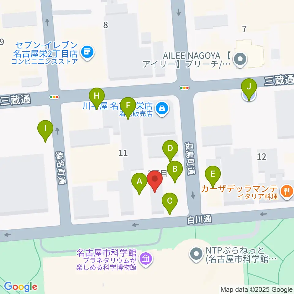 シャコンヌ名古屋店周辺の駐車場・コインパーキング一覧地図