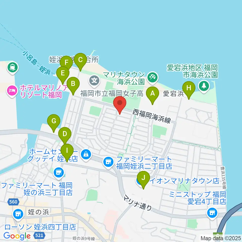 シャコンヌ福岡店周辺の駐車場・コインパーキング一覧地図