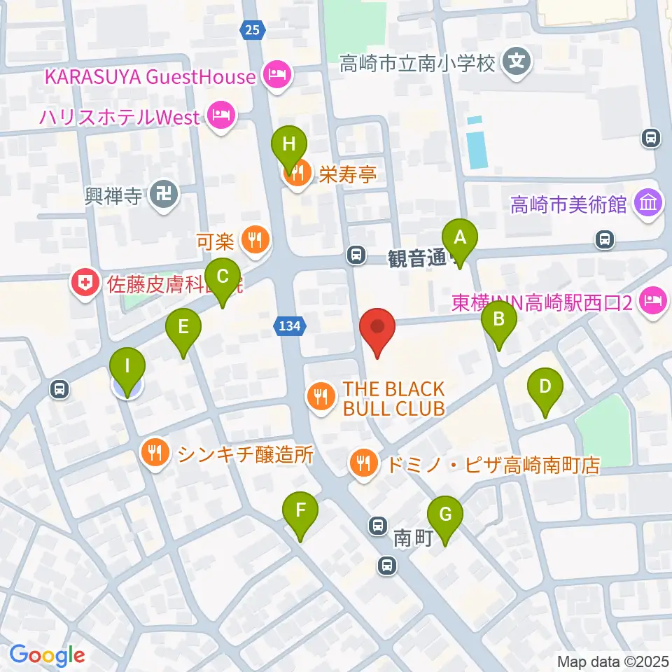 ダストボウル高崎店周辺の駐車場・コインパーキング一覧地図