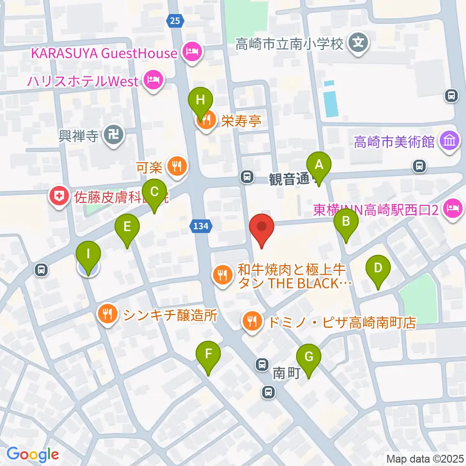 ダストボウル高崎店周辺の駐車場・コインパーキング一覧地図