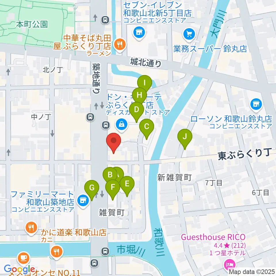 Music Land TAKE OFF周辺の駐車場・コインパーキング一覧地図