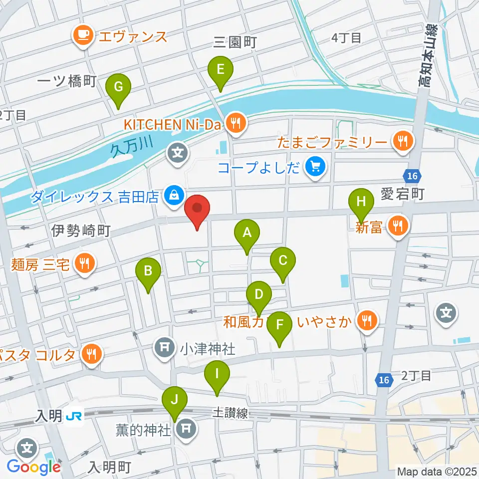楽器堂OPUS本店周辺の駐車場・コインパーキング一覧地図
