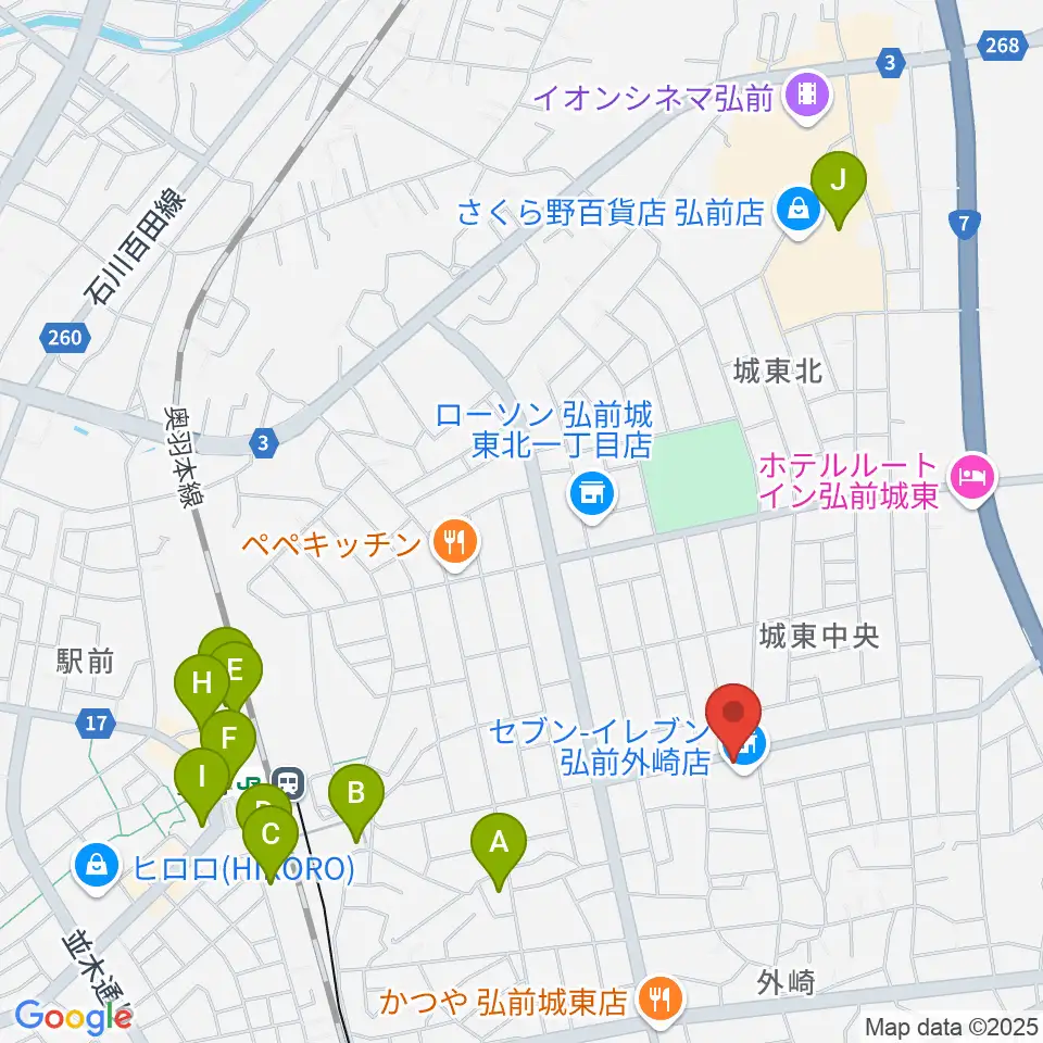 楽器のメリーゴーランド周辺の駐車場・コインパーキング一覧地図