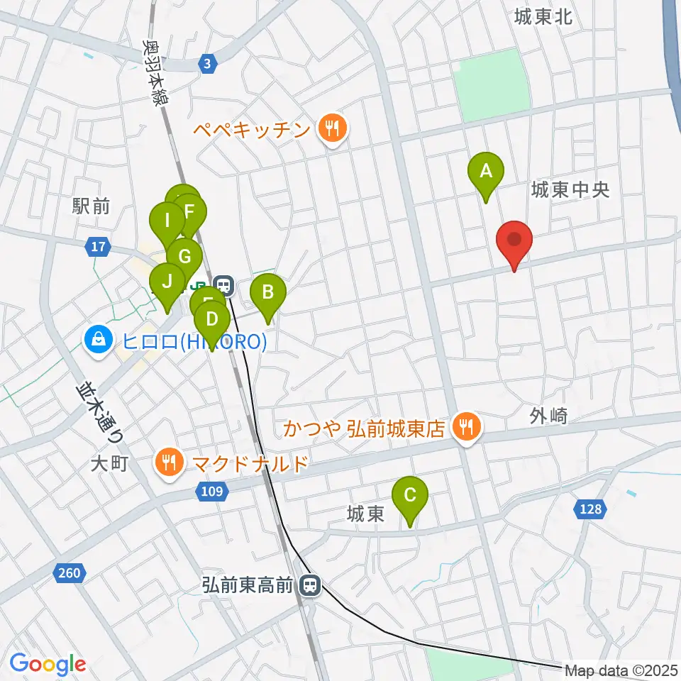 楽器のメリーゴーランド周辺の駐車場・コインパーキング一覧地図
