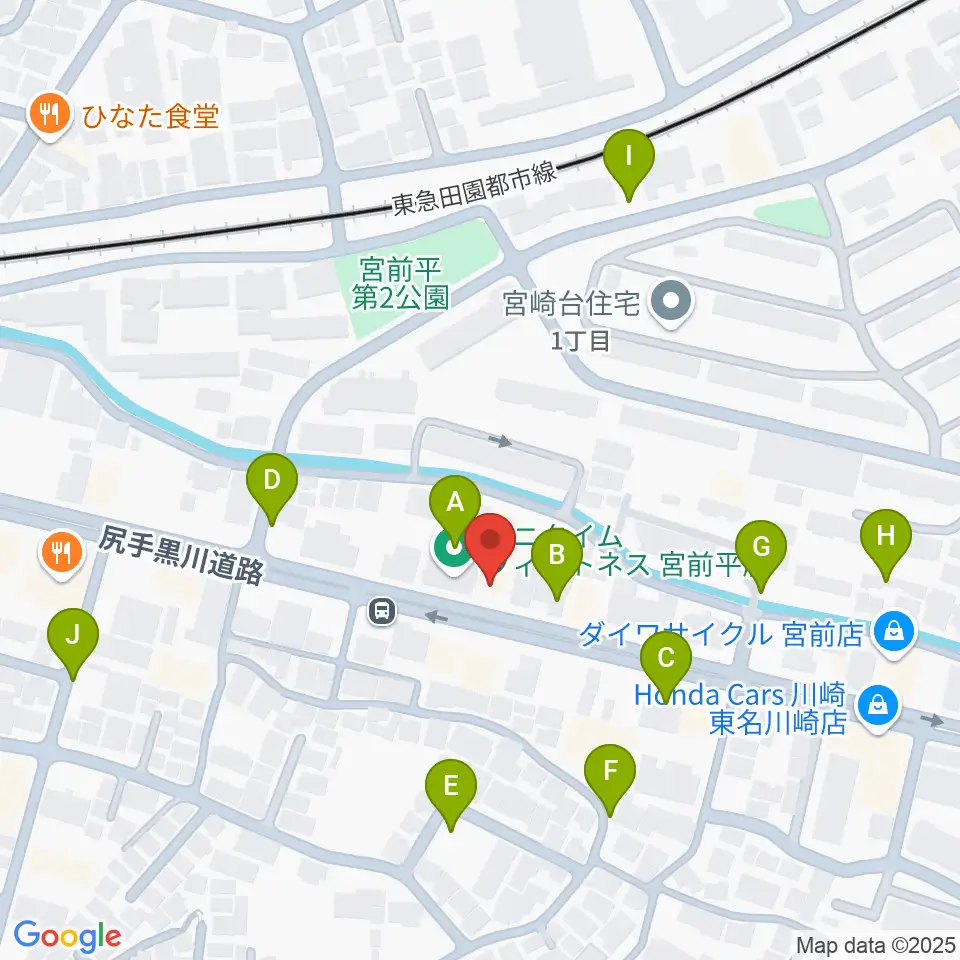 ギターシェルター周辺の駐車場・コインパーキング一覧地図