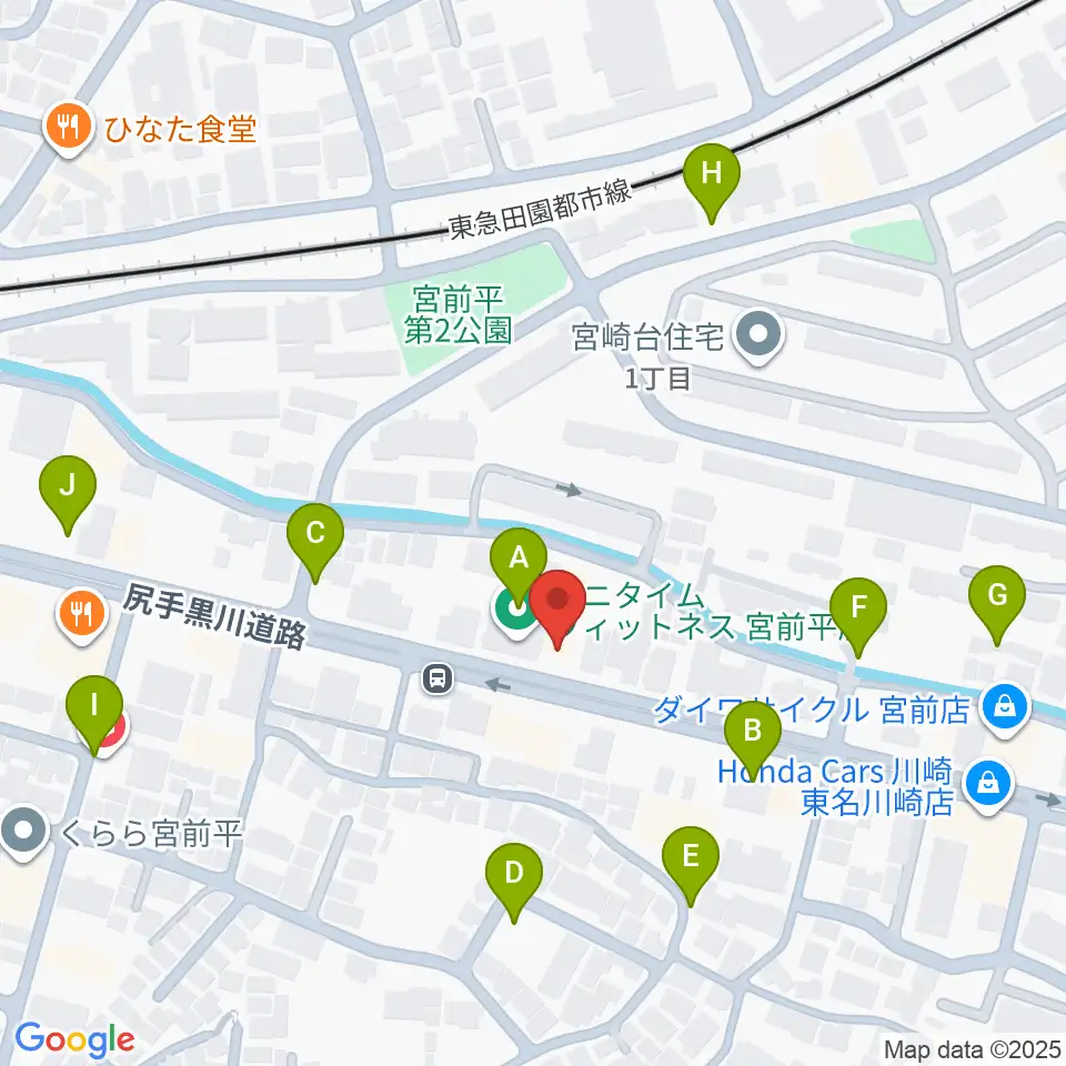 ギターシェルター周辺の駐車場・コインパーキング一覧地図
