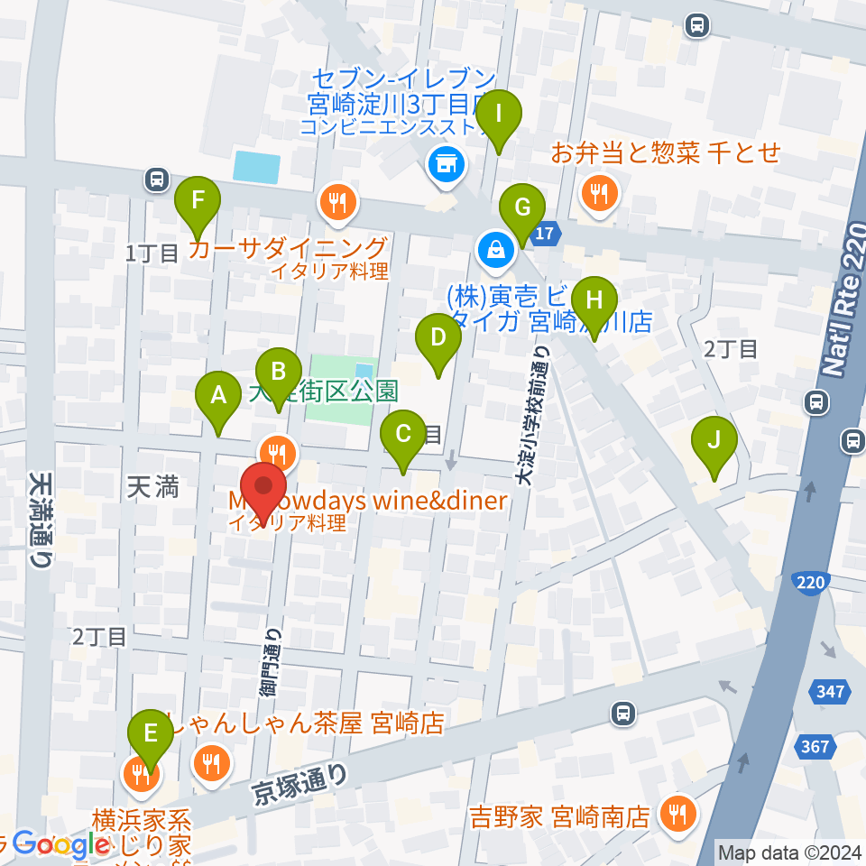 ピアノ音色工房周辺の駐車場・コインパーキング一覧地図