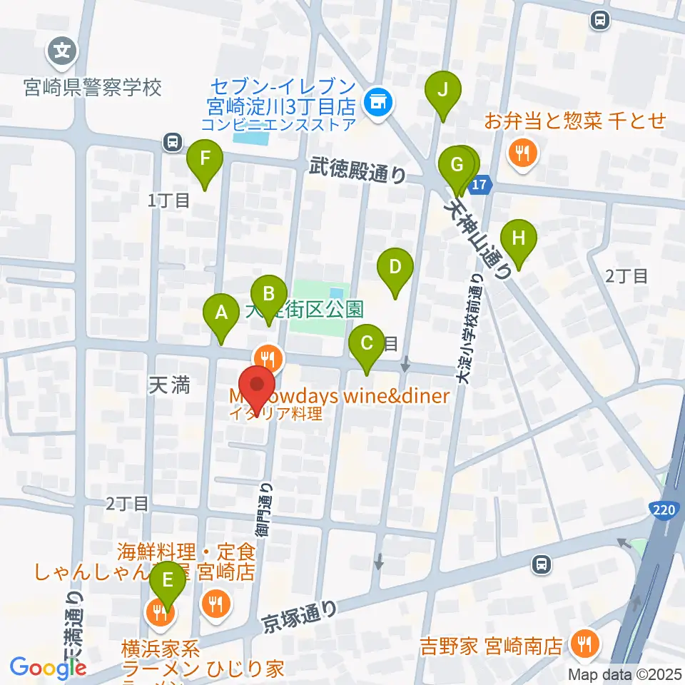 ピアノ音色工房周辺の駐車場・コインパーキング一覧地図
