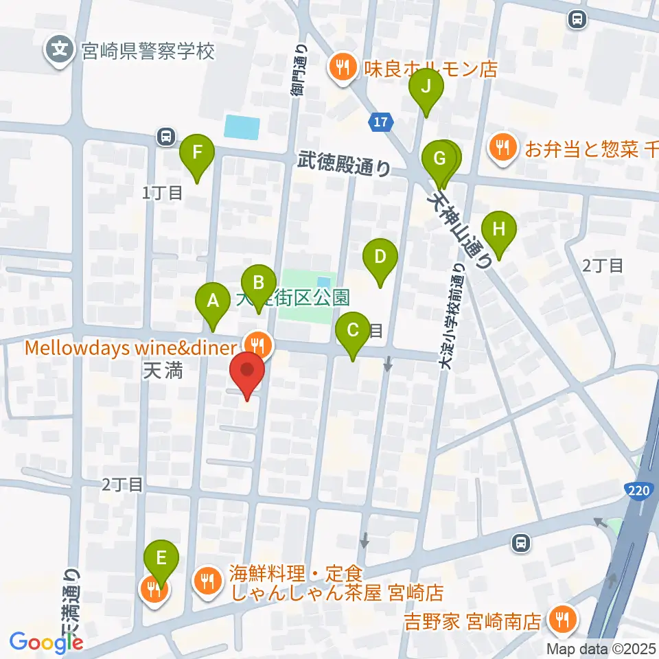 ピアノ音色工房周辺の駐車場・コインパーキング一覧地図