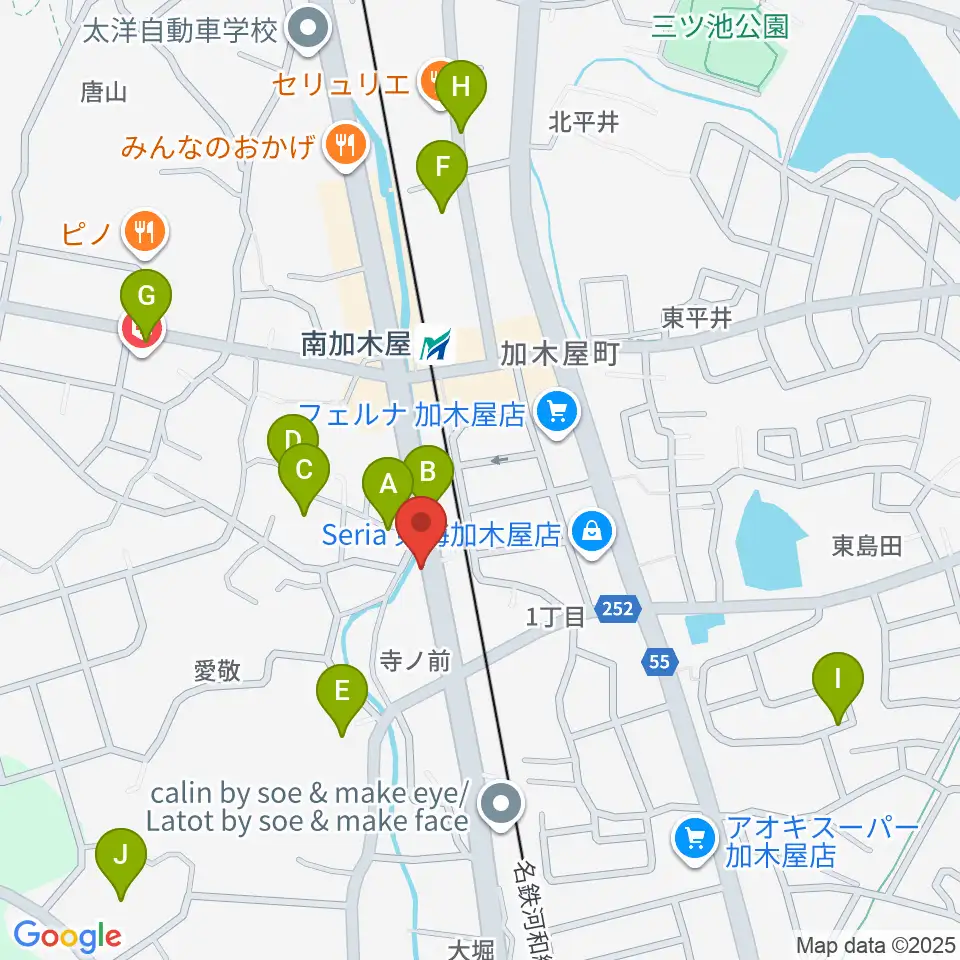 (株)マツイシ楽器店ミュージックスポットマツイシ周辺の駐車場・コインパーキング一覧地図