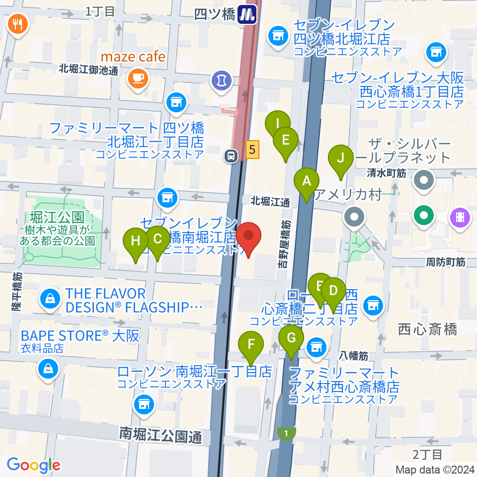 ギターリックス周辺の駐車場・コインパーキング一覧地図