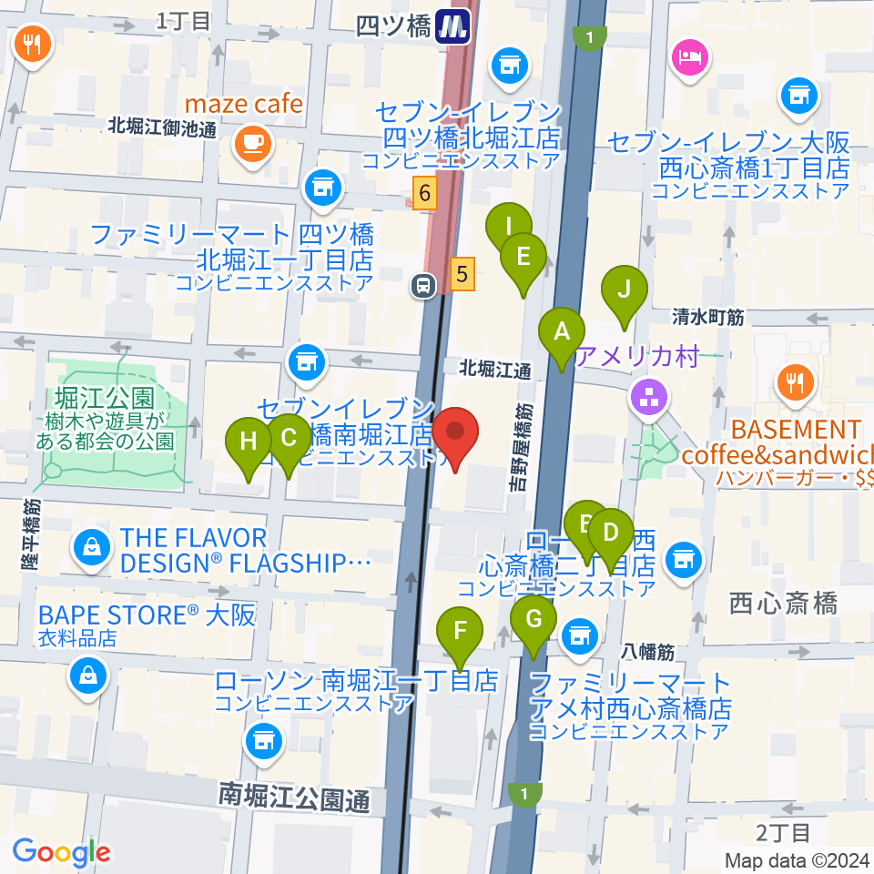 ギターリックス周辺の駐車場・コインパーキング一覧地図