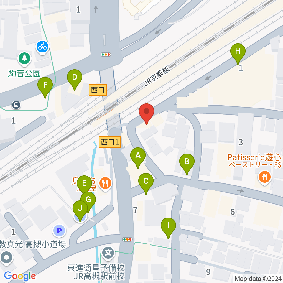 アコースティックプラザ井上楽器周辺の駐車場・コインパーキング一覧地図