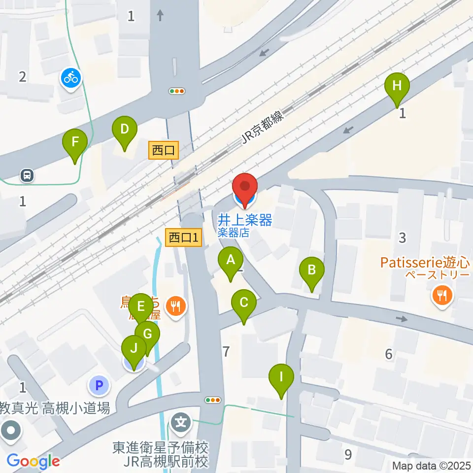 アコースティックプラザ井上楽器周辺の駐車場・コインパーキング一覧地図