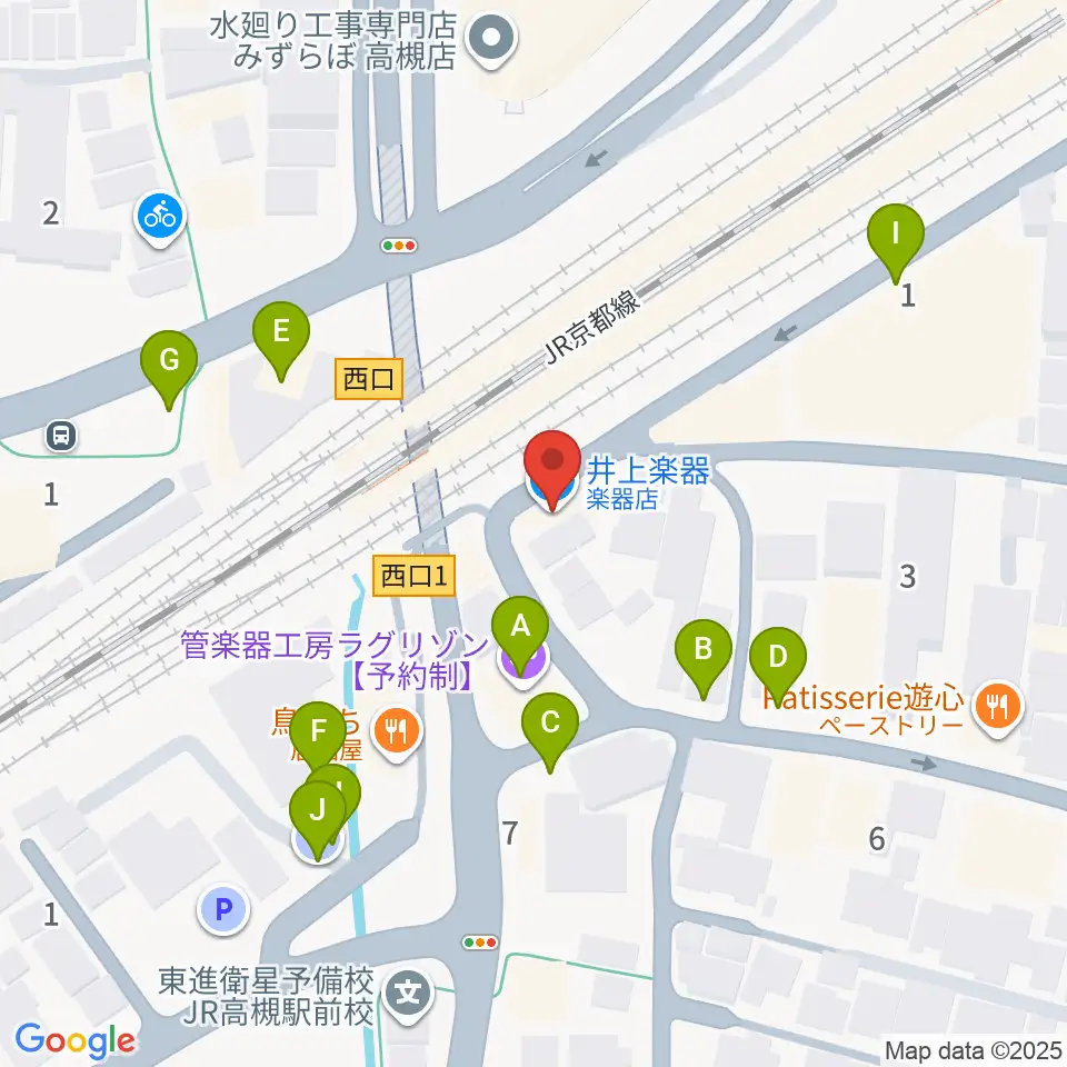 アコースティックプラザ井上楽器周辺の駐車場・コインパーキング一覧地図