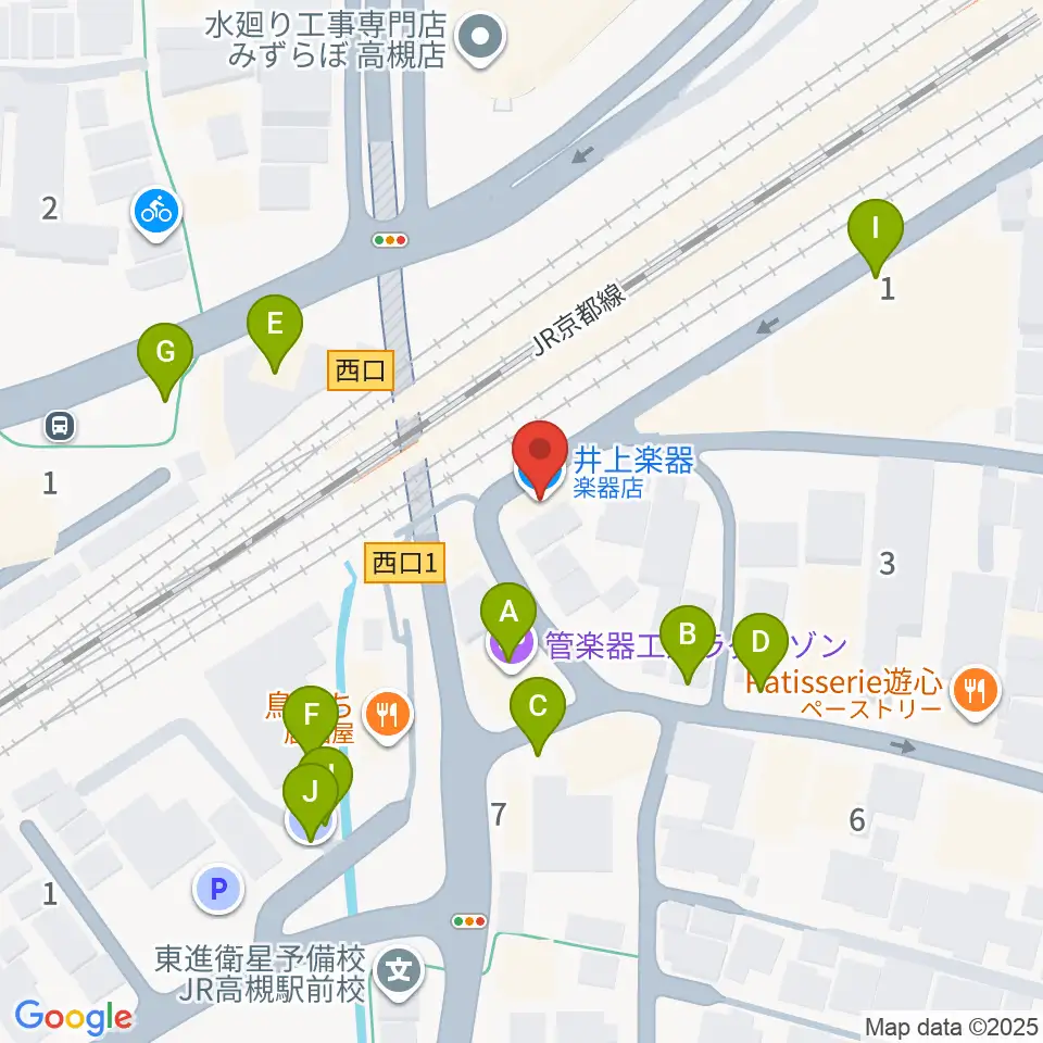 アコースティックプラザ井上楽器周辺の駐車場・コインパーキング一覧地図