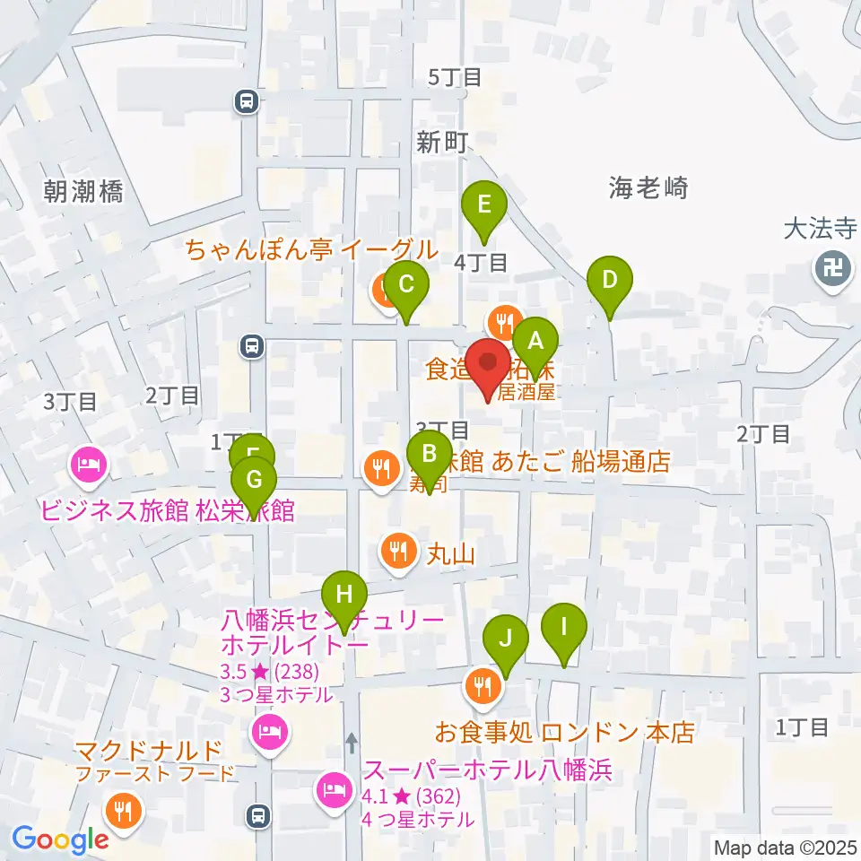 カジタ楽器店 八幡浜店周辺の駐車場・コインパーキング一覧地図