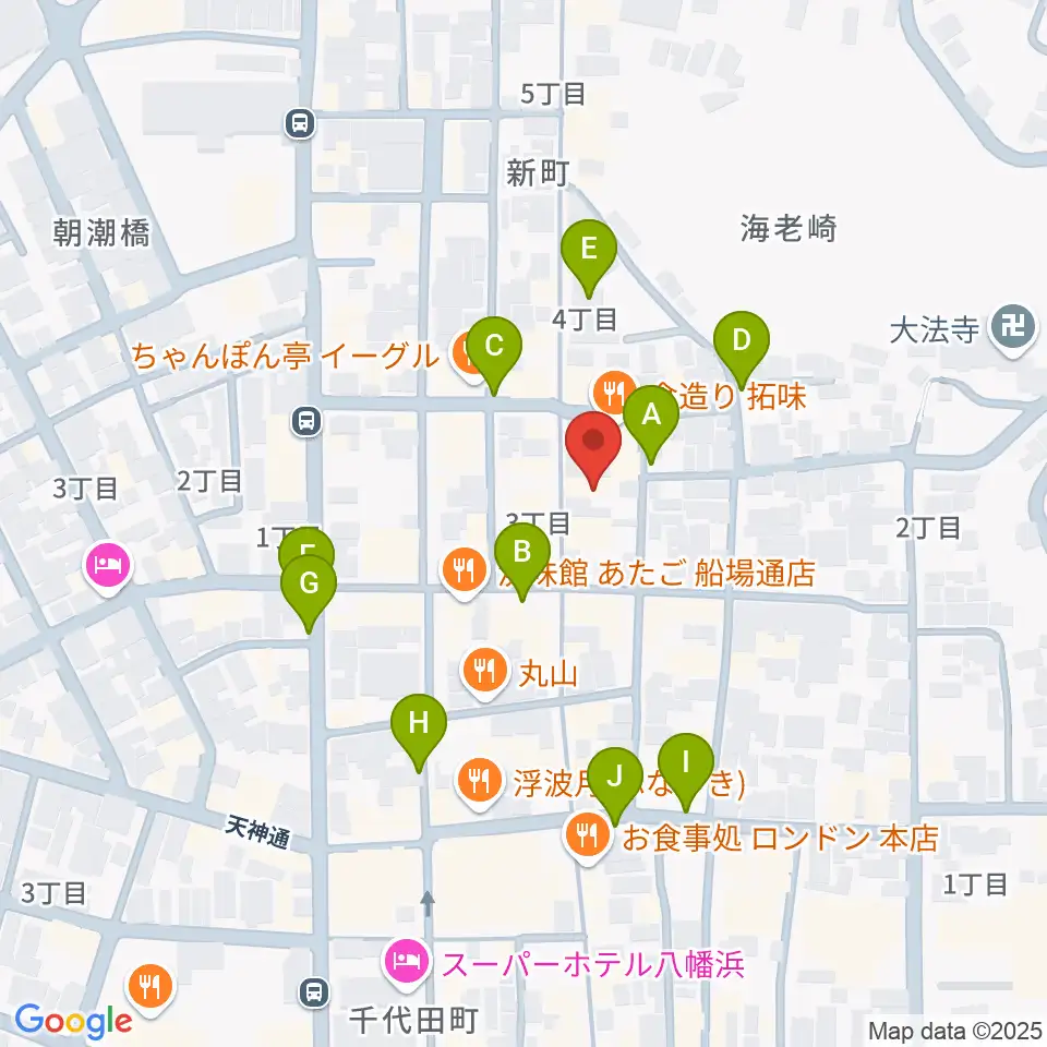カジタ楽器店 八幡浜店周辺の駐車場・コインパーキング一覧地図