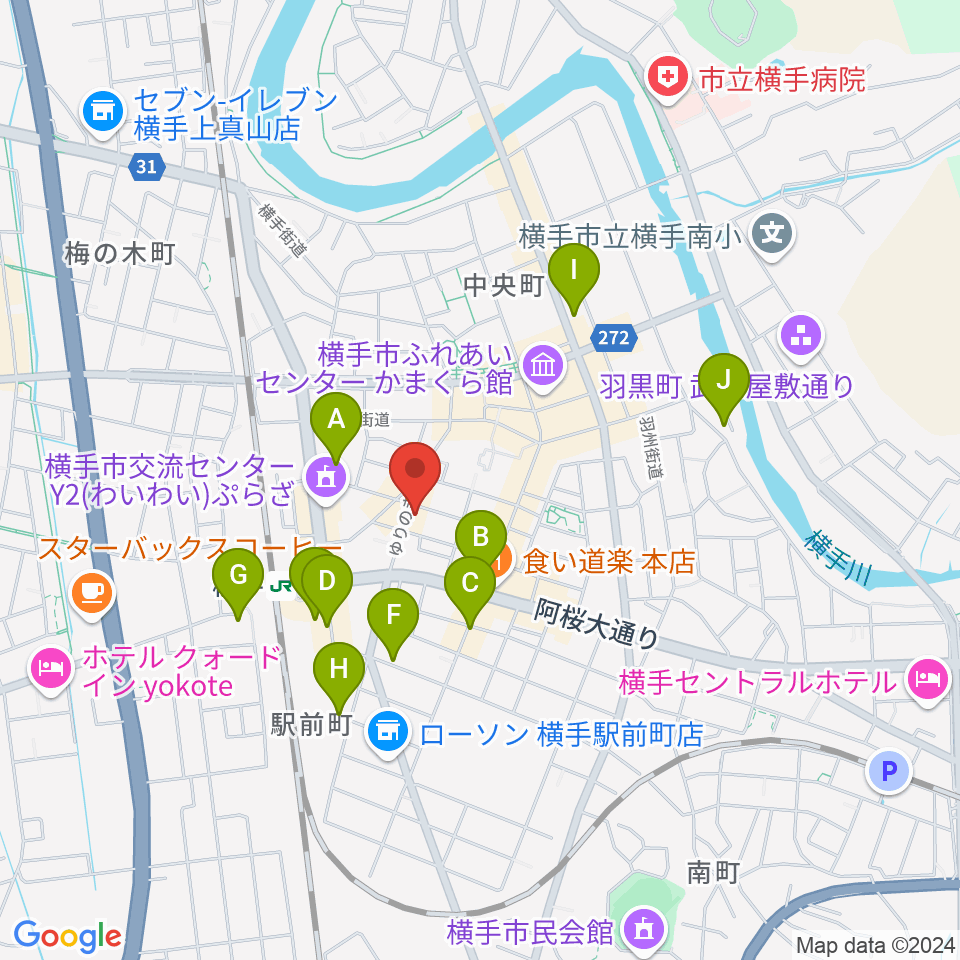 カシワヤ楽器 横手駅前店周辺の駐車場・コインパーキング一覧地図