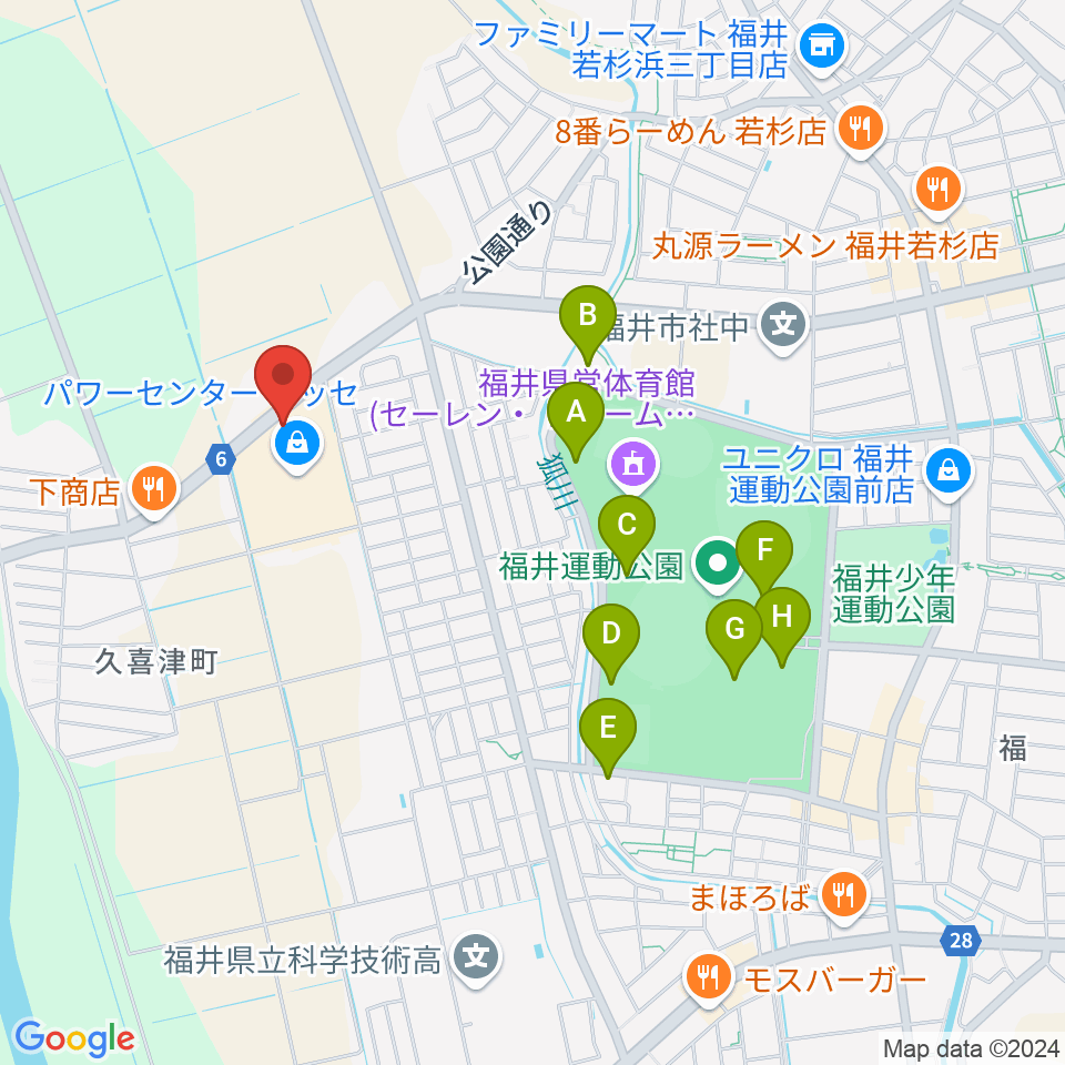 音楽工房かわばた周辺の駐車場・コインパーキング一覧地図