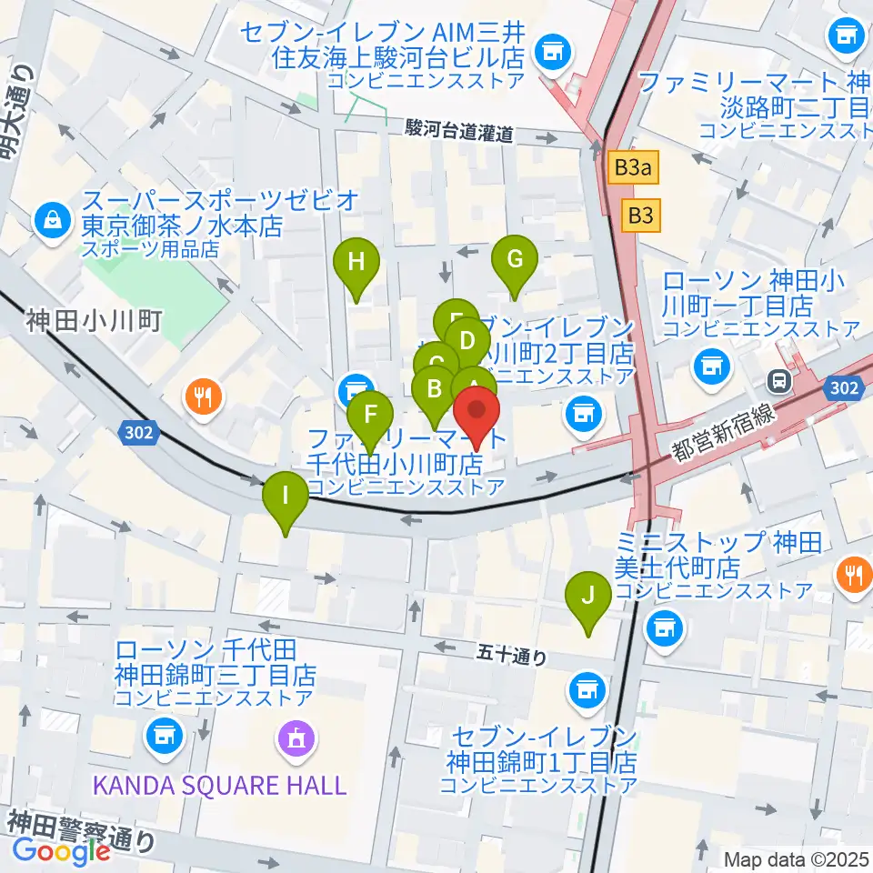 カワセ楽器周辺の駐車場・コインパーキング一覧地図