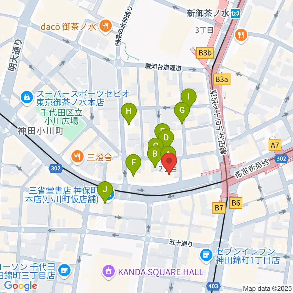 カワセ楽器周辺の駐車場・コインパーキング一覧地図