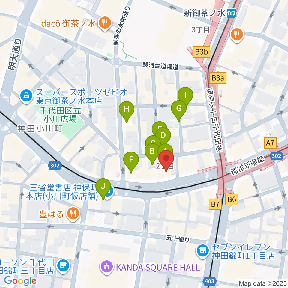 カワセ楽器周辺の駐車場・コインパーキング一覧地図