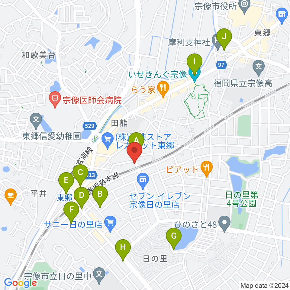 河島楽器店周辺の駐車場・コインパーキング一覧地図