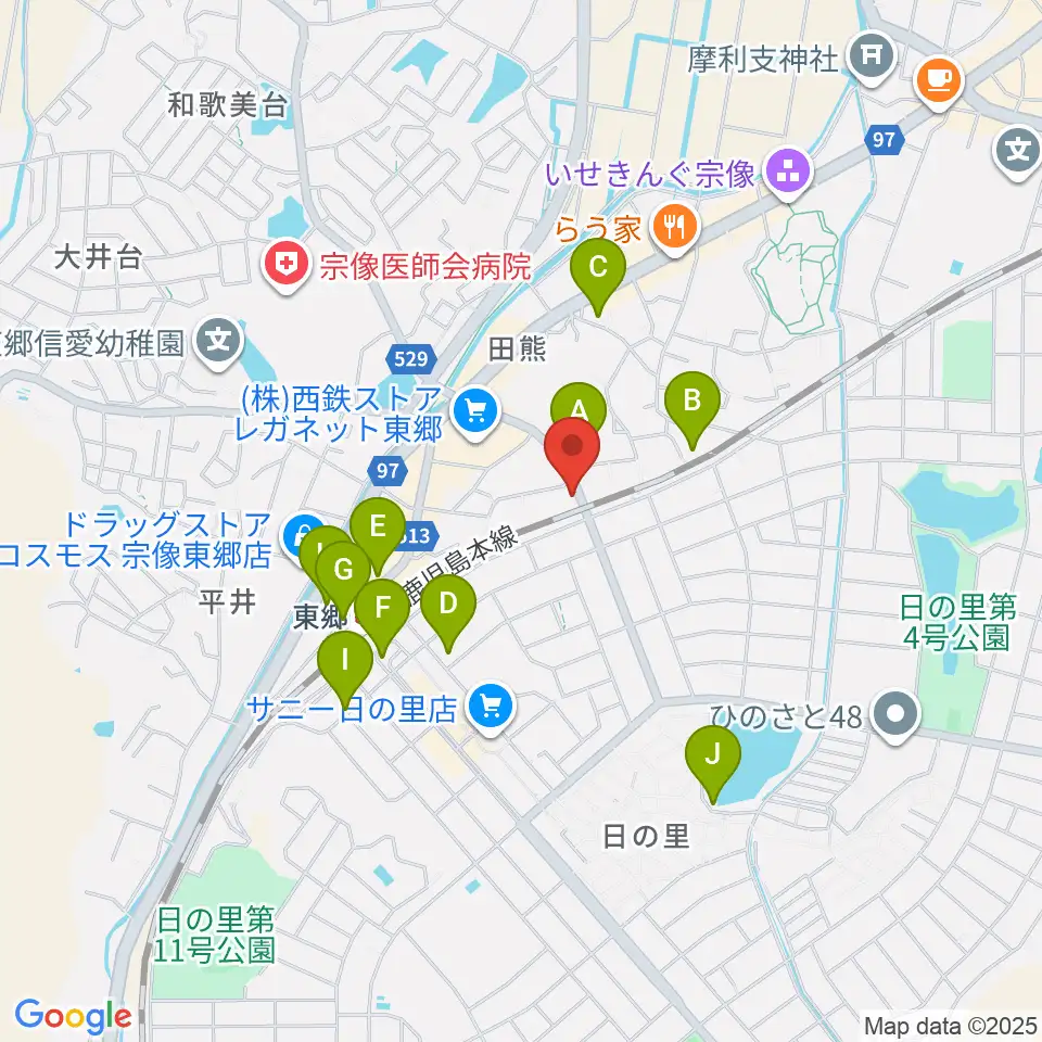 河島楽器店周辺の駐車場・コインパーキング一覧地図