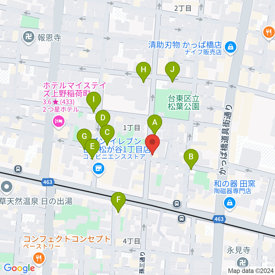 KIWAYAウクレレ周辺の駐車場・コインパーキング一覧地図