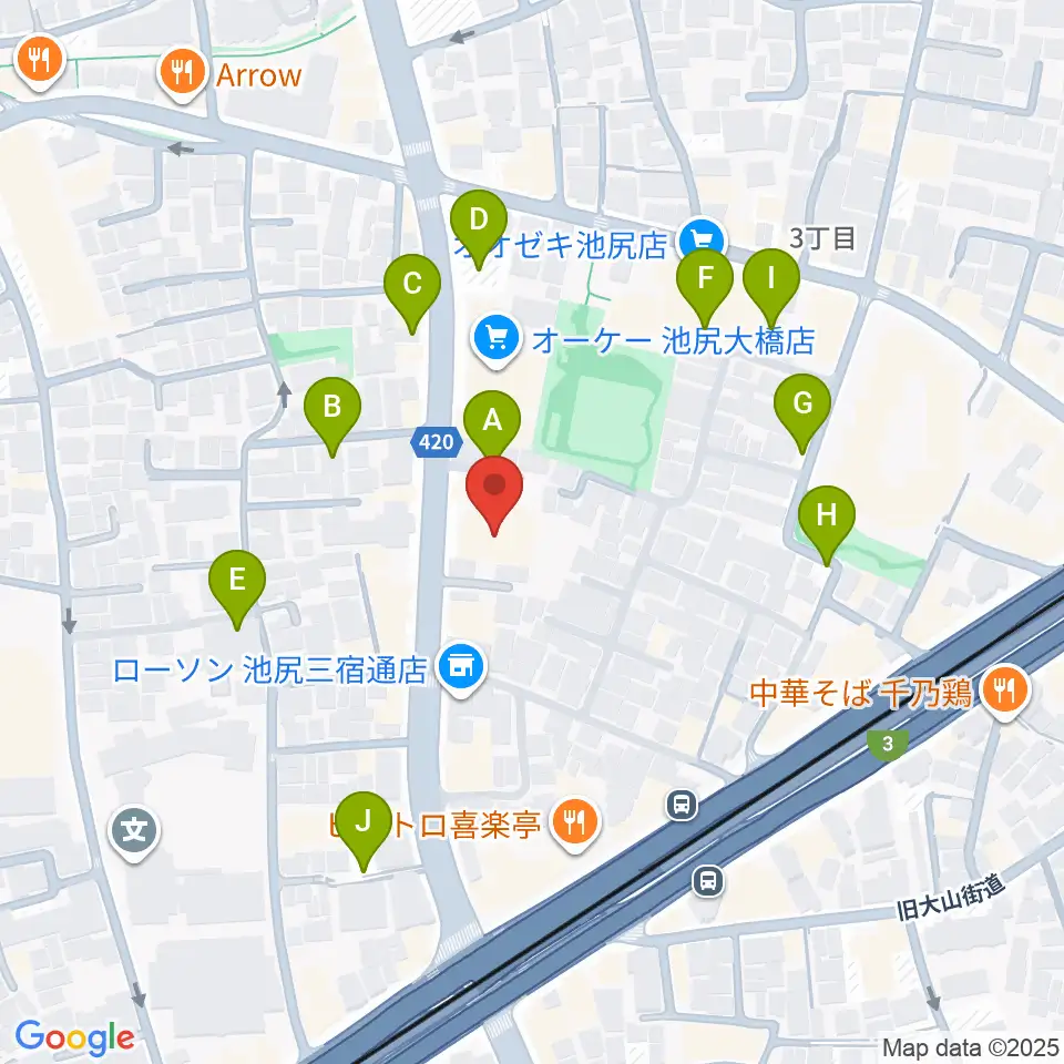 KMA楽器リペア工房周辺の駐車場・コインパーキング一覧地図