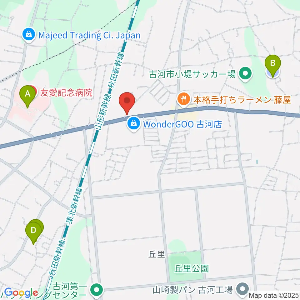 古河ピアノガーデン周辺の駐車場・コインパーキング一覧地図